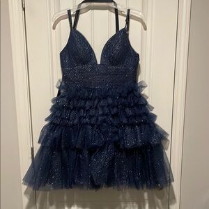Elegant Navy Blue Kids Dress